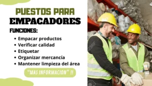VACANTES PARA EMPACADORES